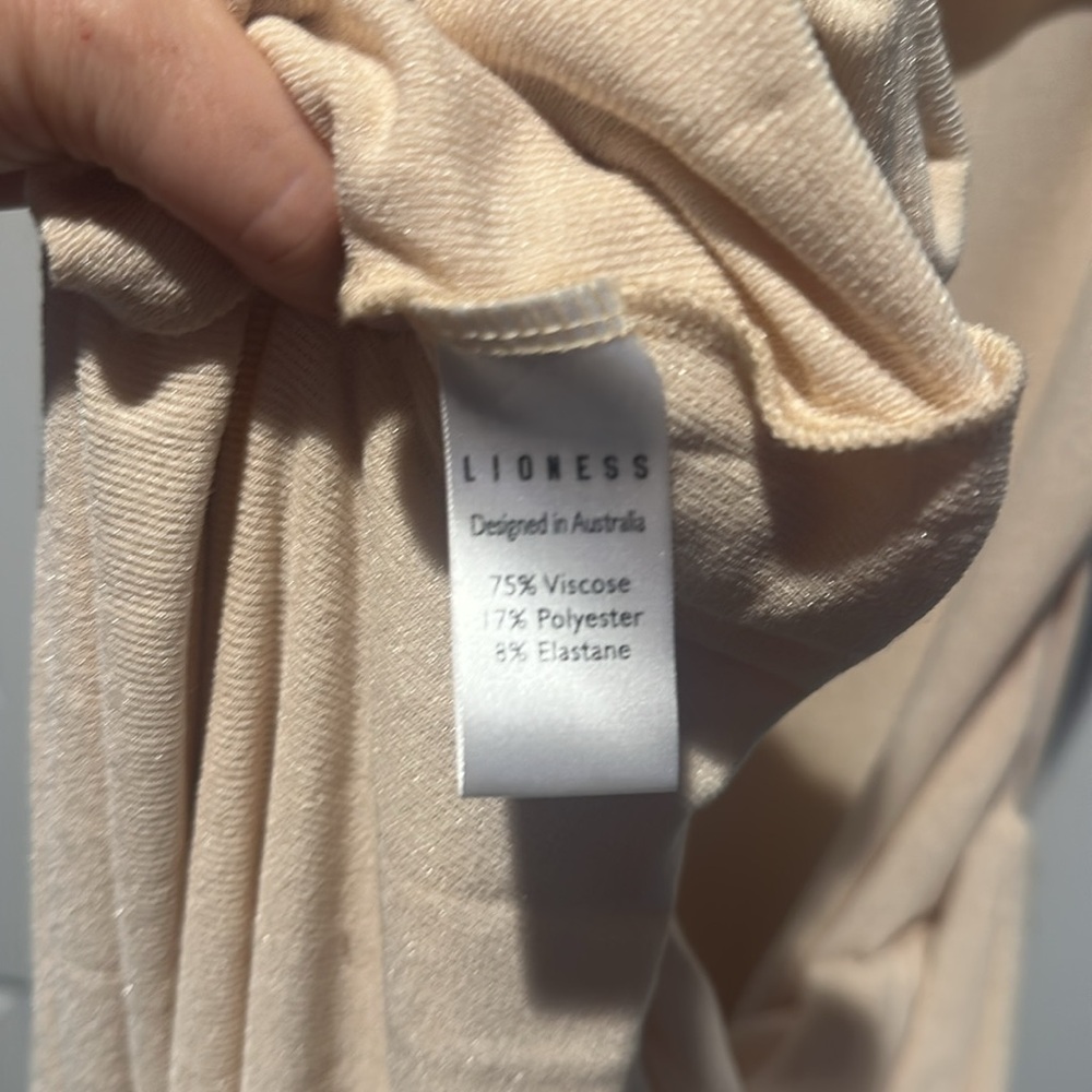 Lioness Off-Shoulder Maxi Dress in Cream - Picture 7 of 8